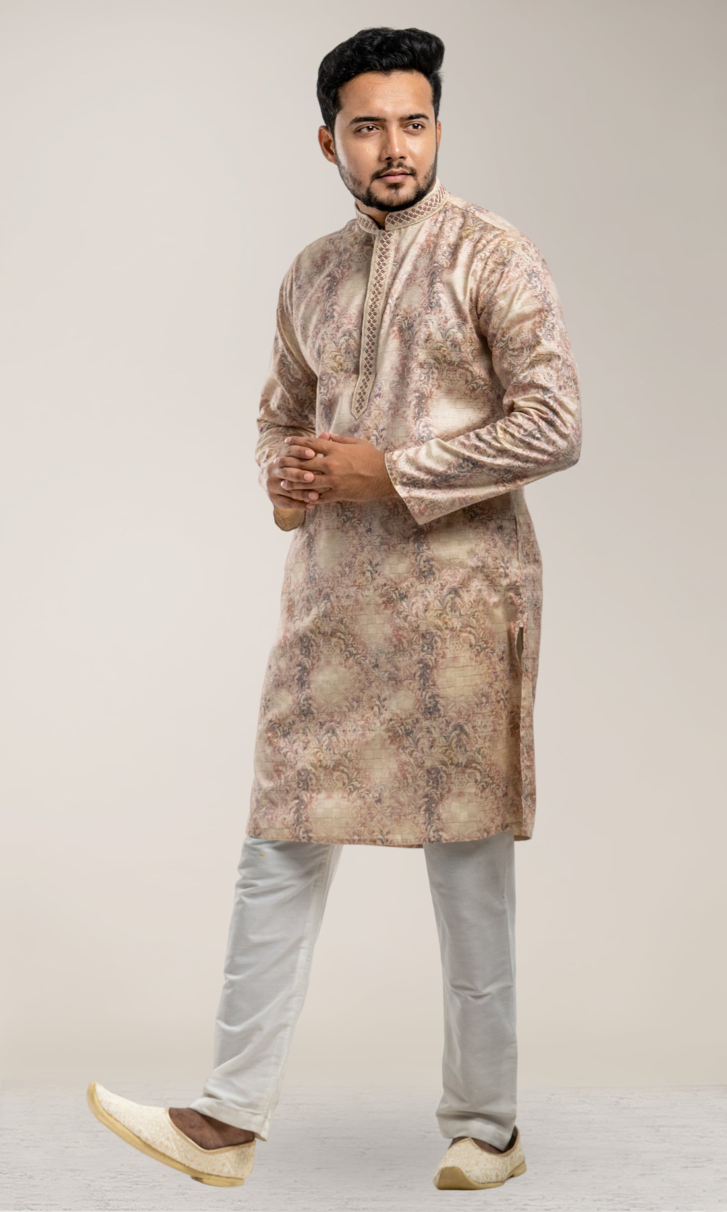 PINK PAISLEY PRINTED KURTA