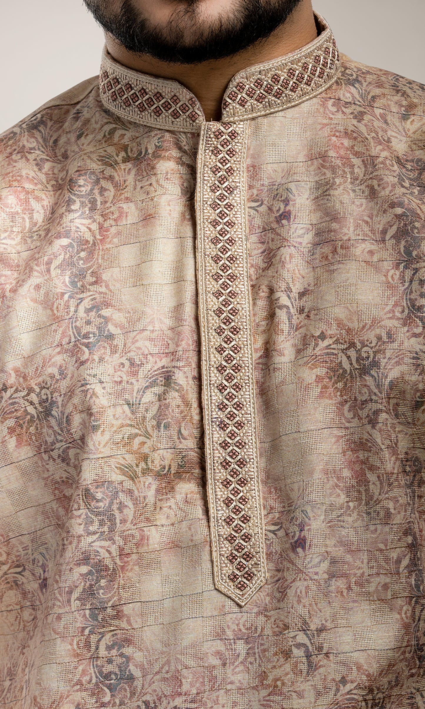 PINK PAISLEY PRINTED KURTA