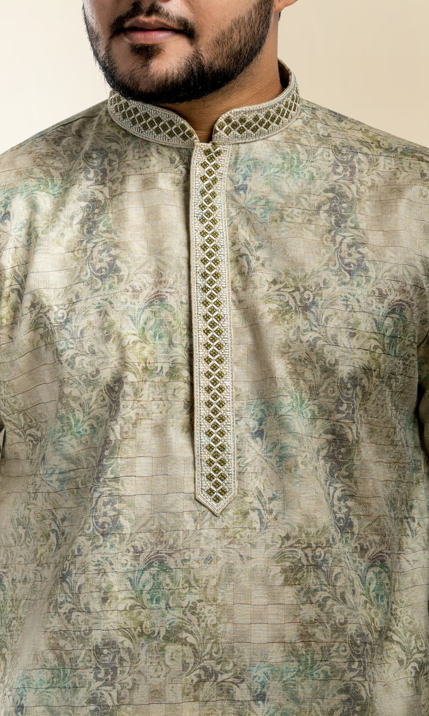 PISTA PAISLEY PRINTED KURTA