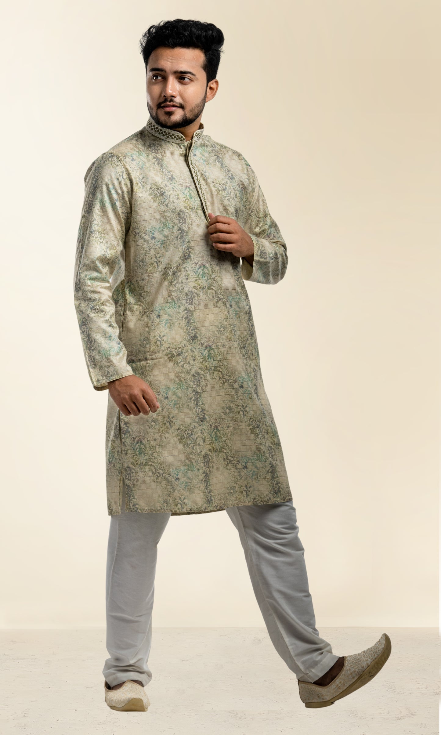 PISTA PAISLEY PRINTED KURTA