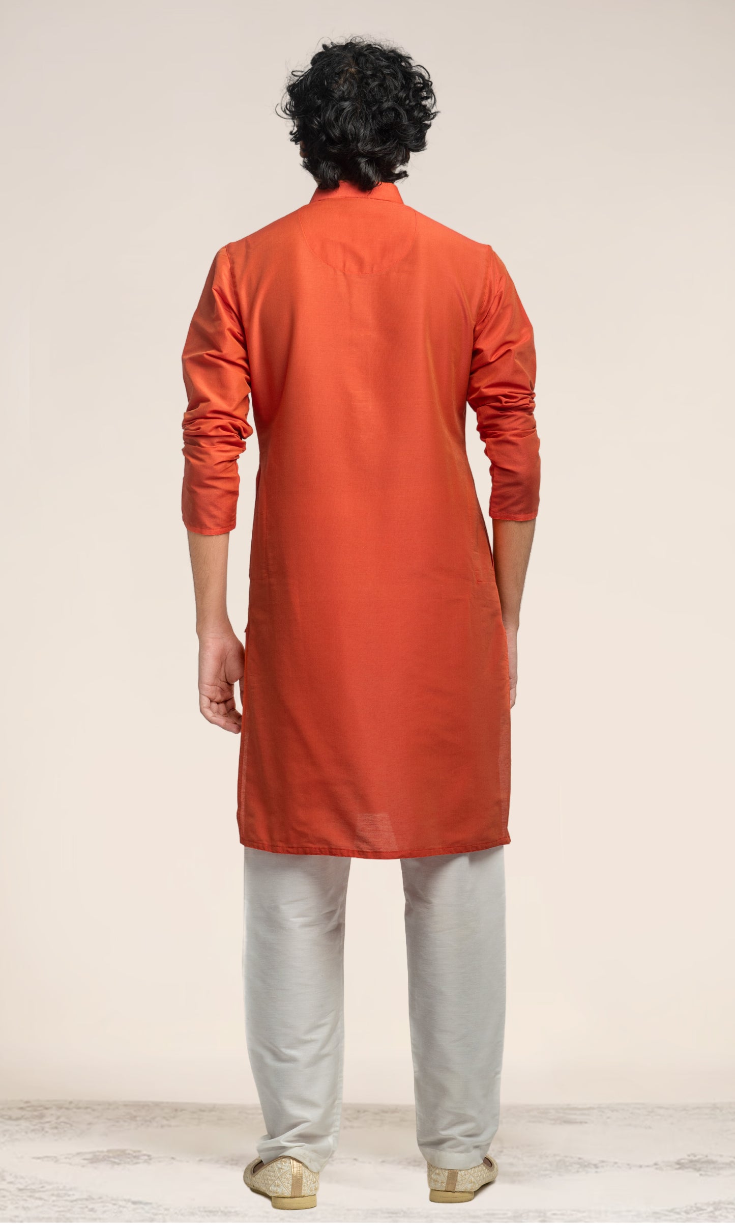 ORANGE TANGO SOLID KURTA