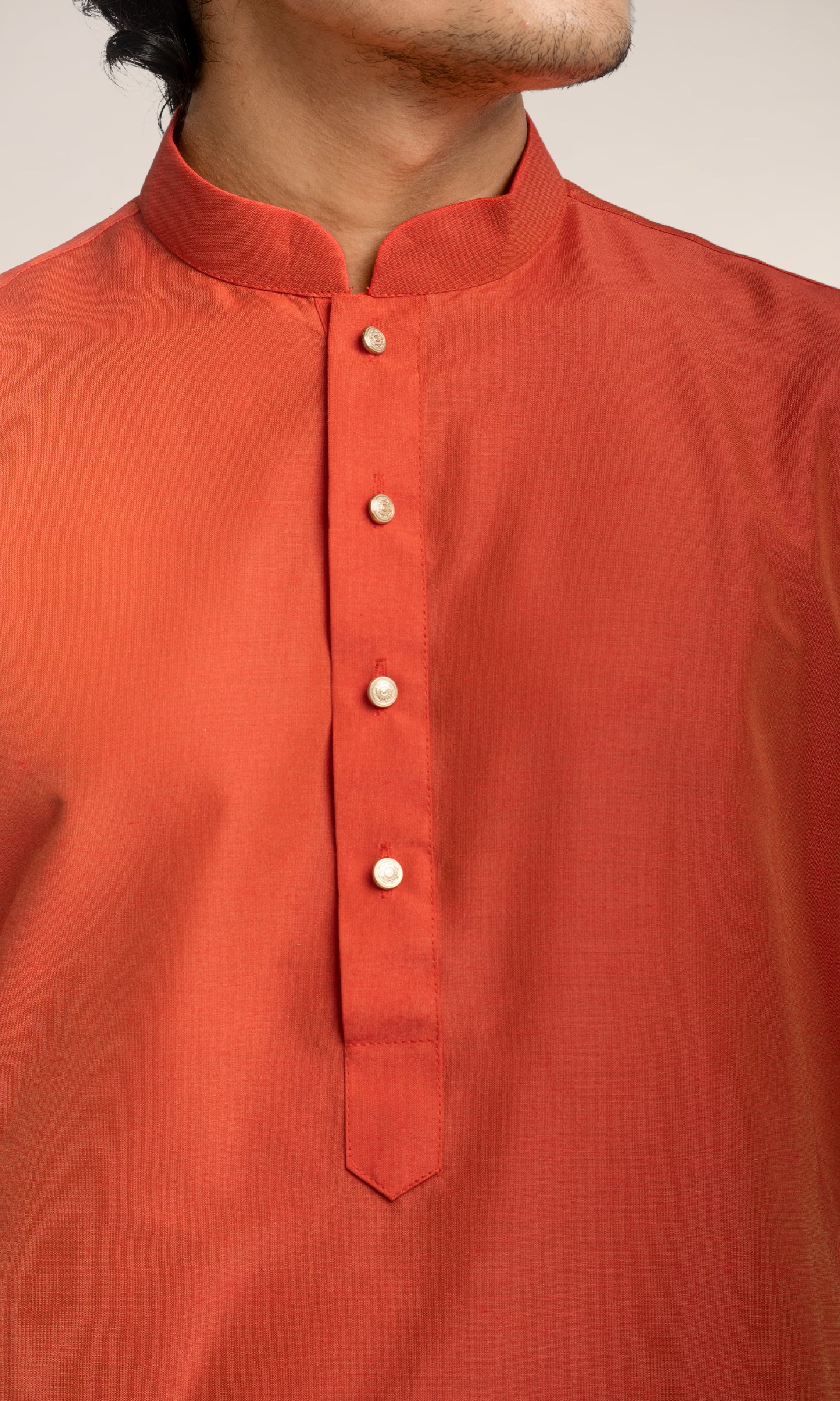 ORANGE TANGO SOLID KURTA