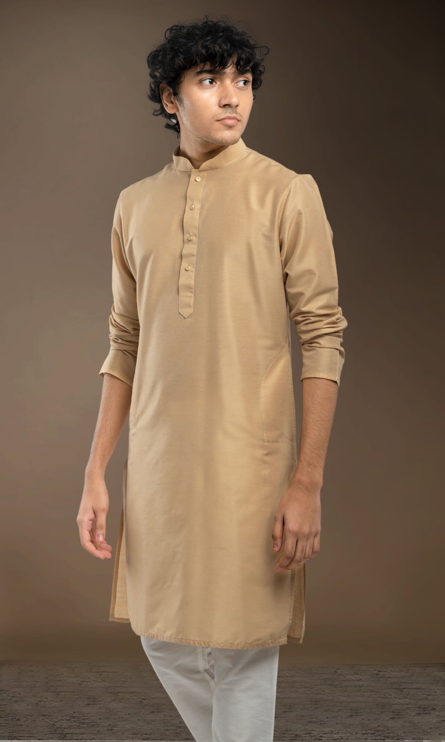 BISCUIT BEIGE SOLID KURTA