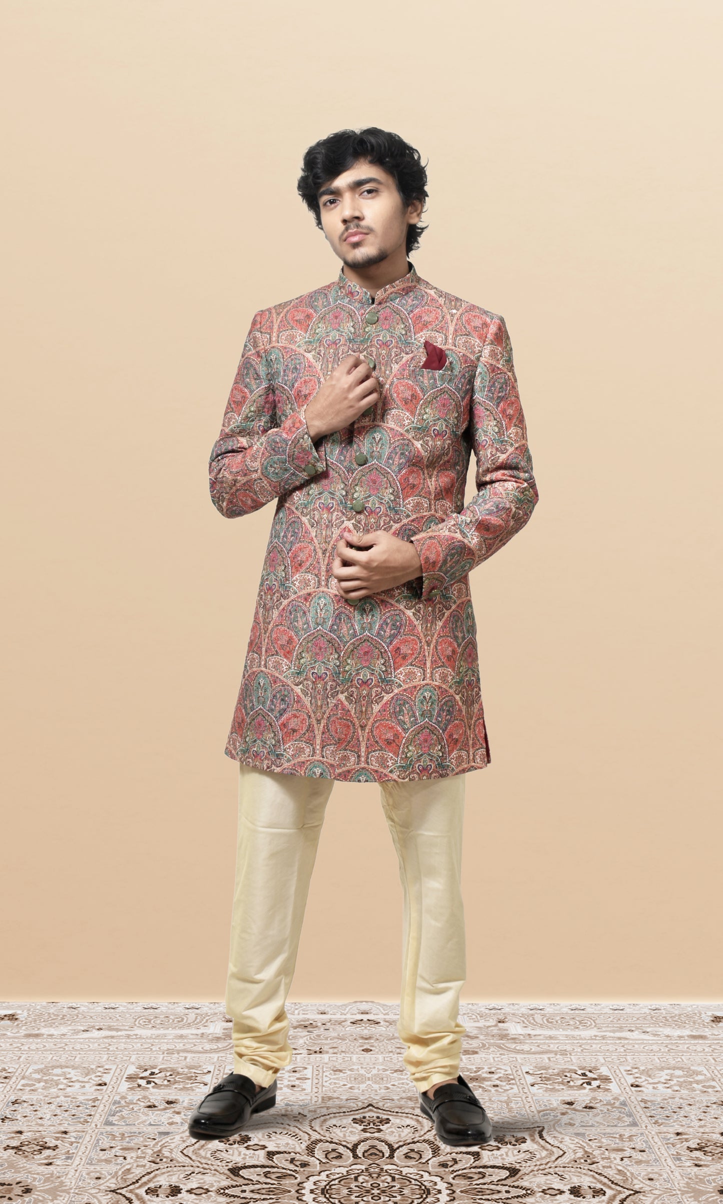 Sunehri Gulbaag Multicoloured Indo-western with Opulent Minakari Weaves