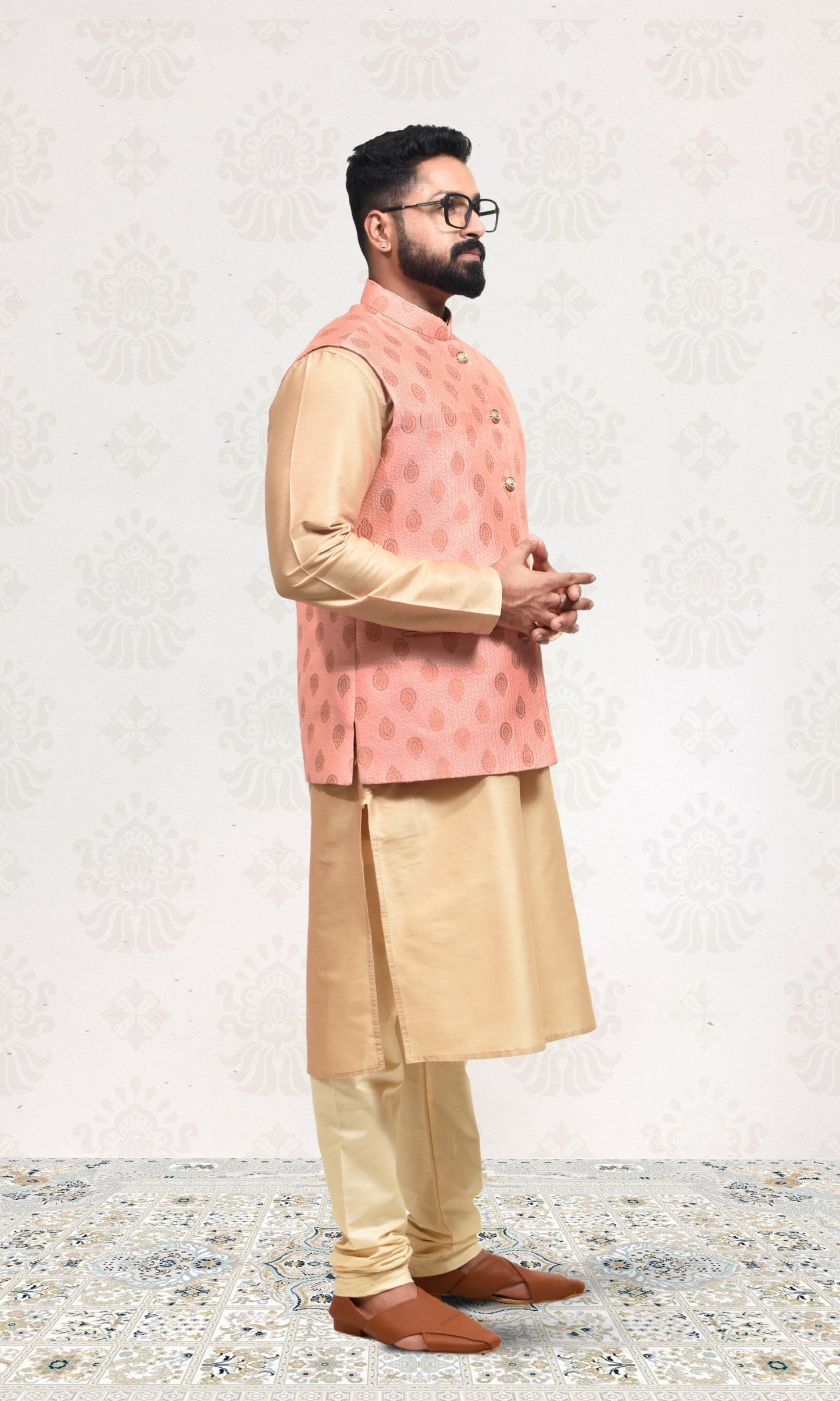 Empress Pink Jacket with Gilded Paisley Charm