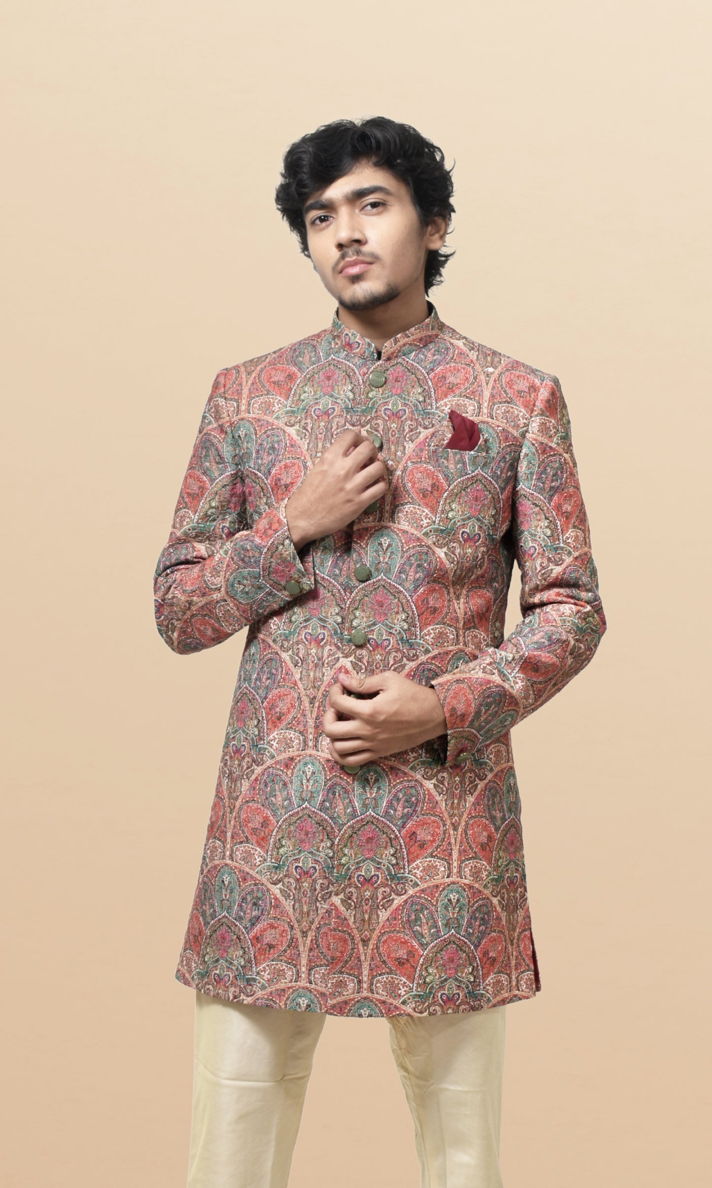 Sunehri Gulbaag Multicoloured Indo-western with Opulent Minakari Weaves