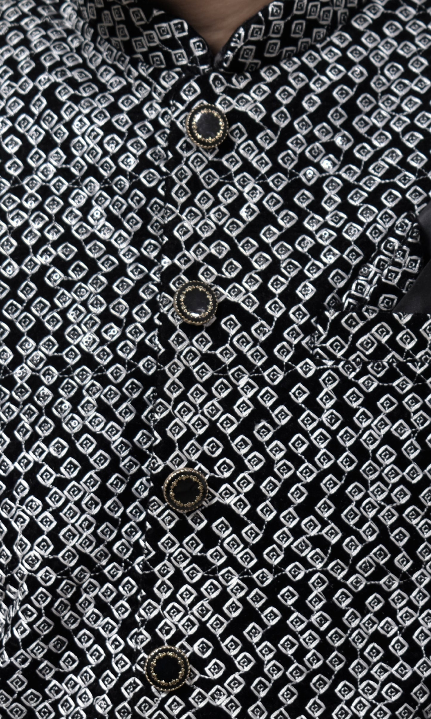 Obsidian Majesty Indo-Western with Auric Weave Detailing