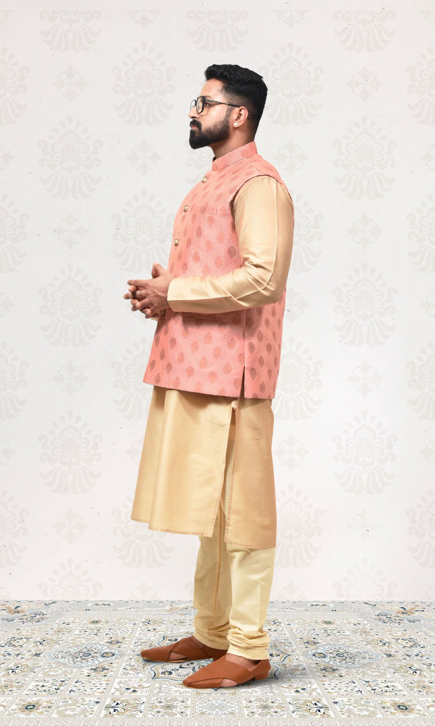 Empress Pink Jacket with Gilded Paisley Charm