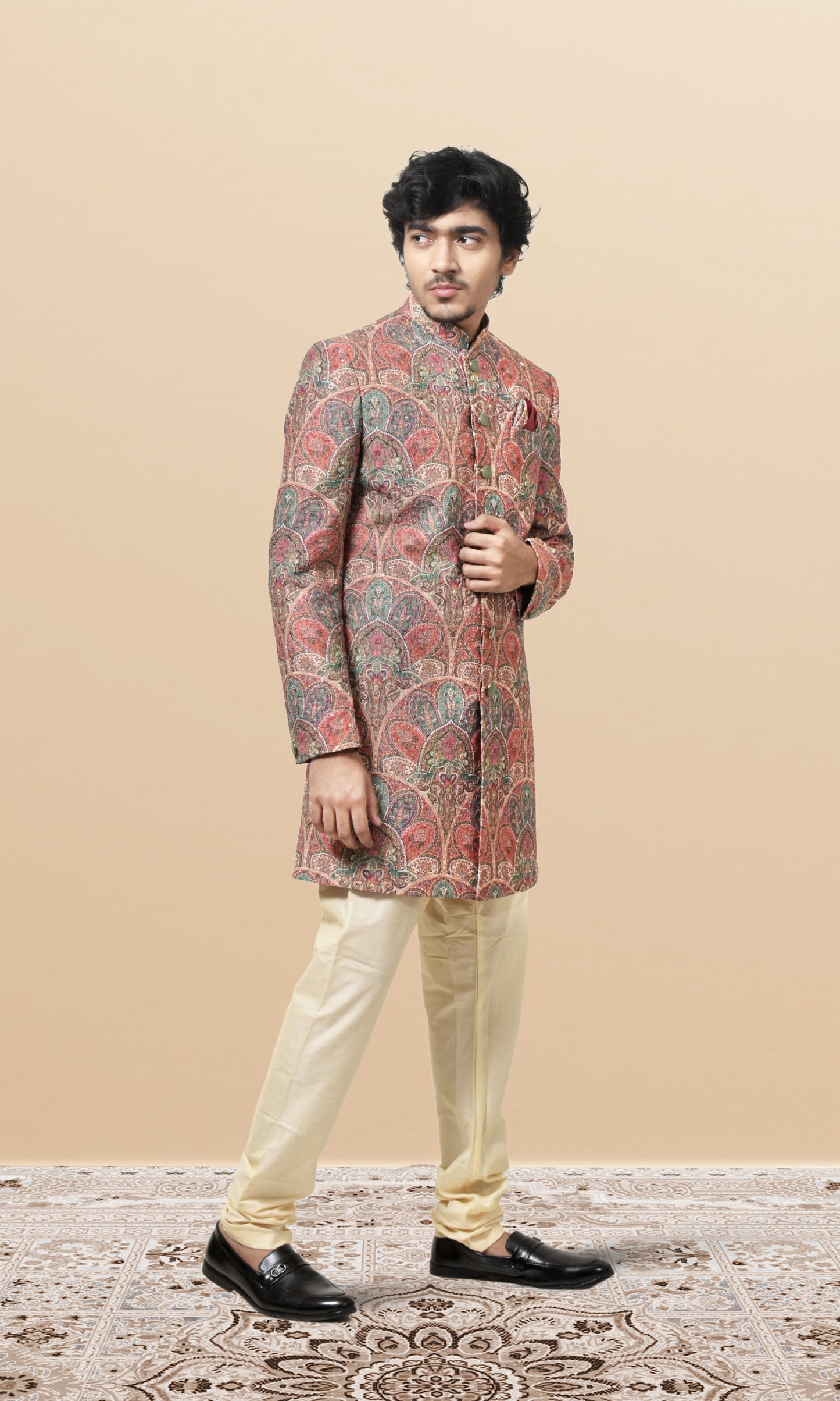 Sunehri Gulbaag Multicoloured Indo-western with Opulent Minakari Weaves