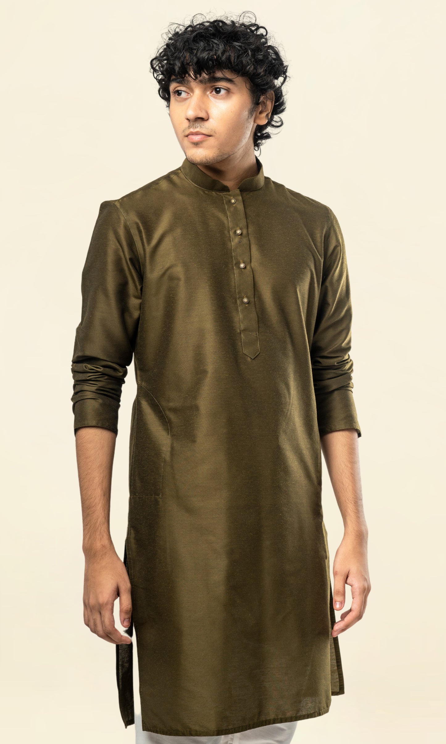 MEHENDI GREEN SOLID KURTA