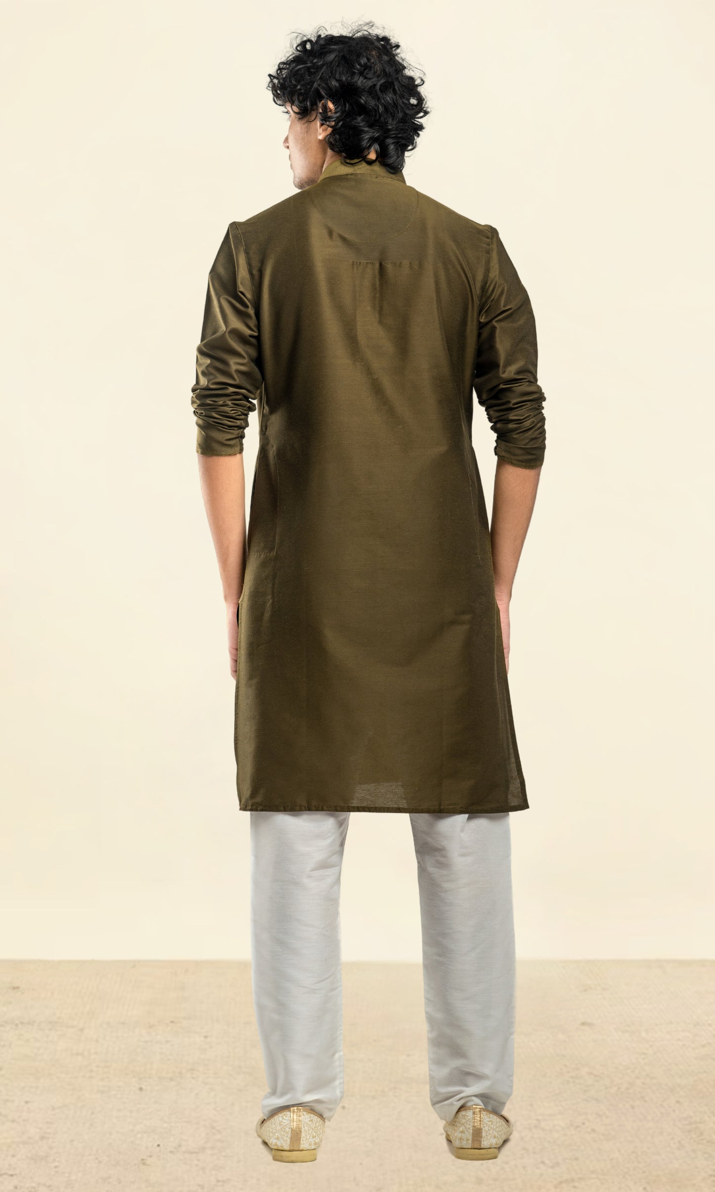 MEHENDI GREEN SOLID KURTA