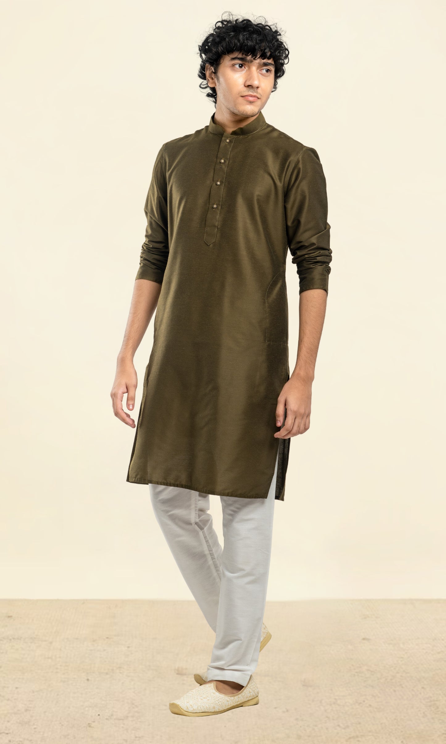 MEHENDI GREEN SOLID KURTA