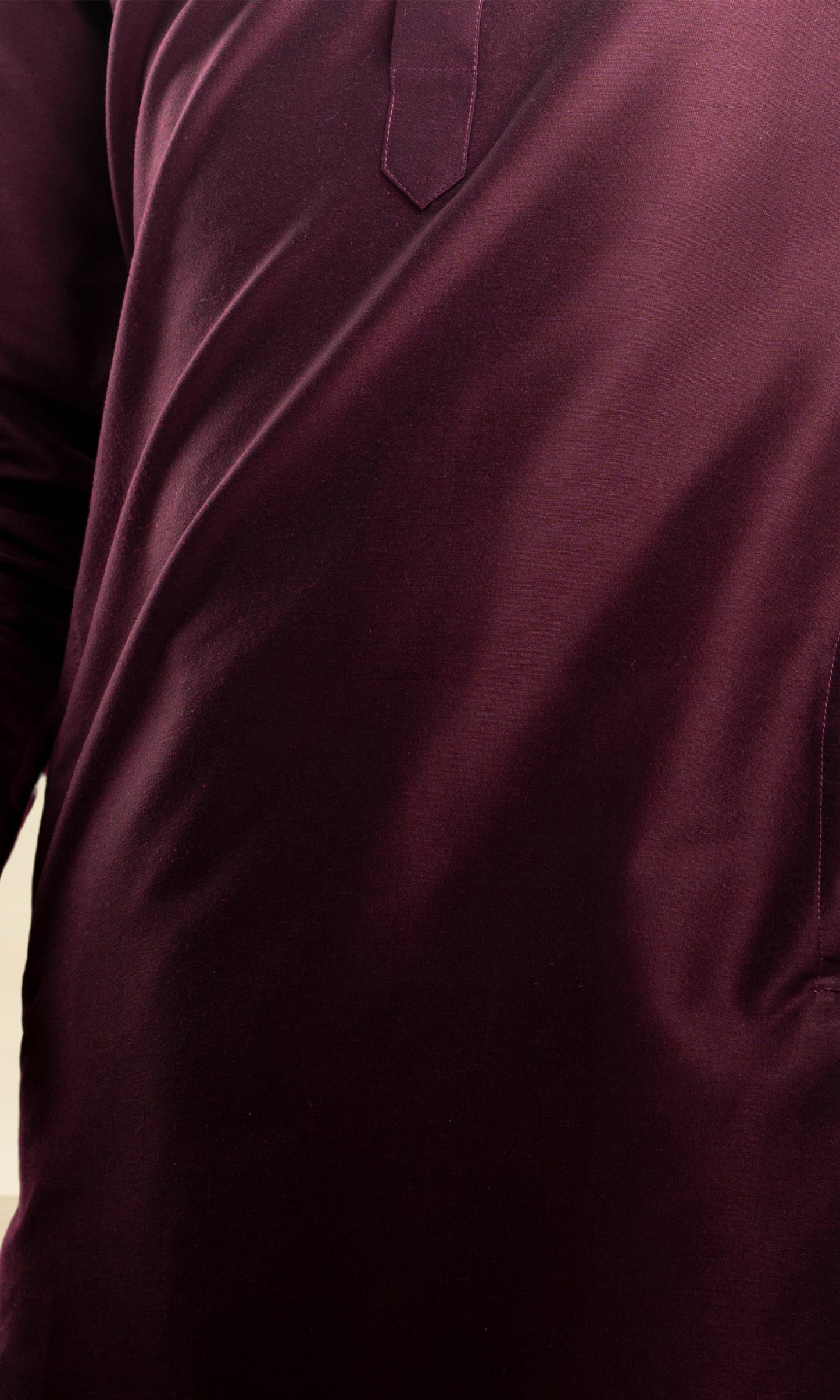 Maroon Solid Kurta