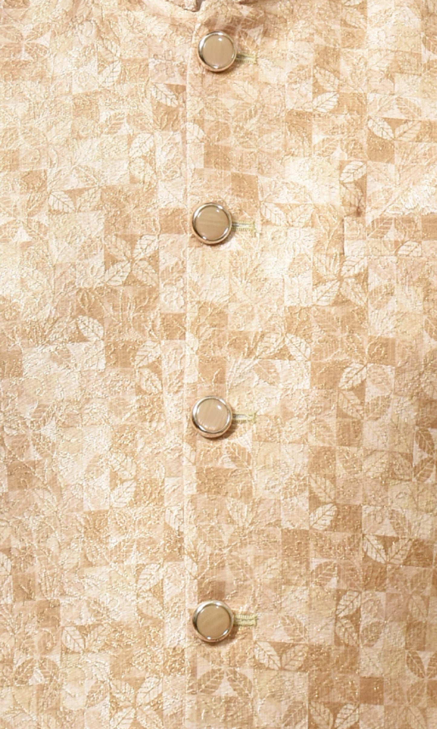 Sunkissed Sandstone Jacket with Heritage Floral Detailing
