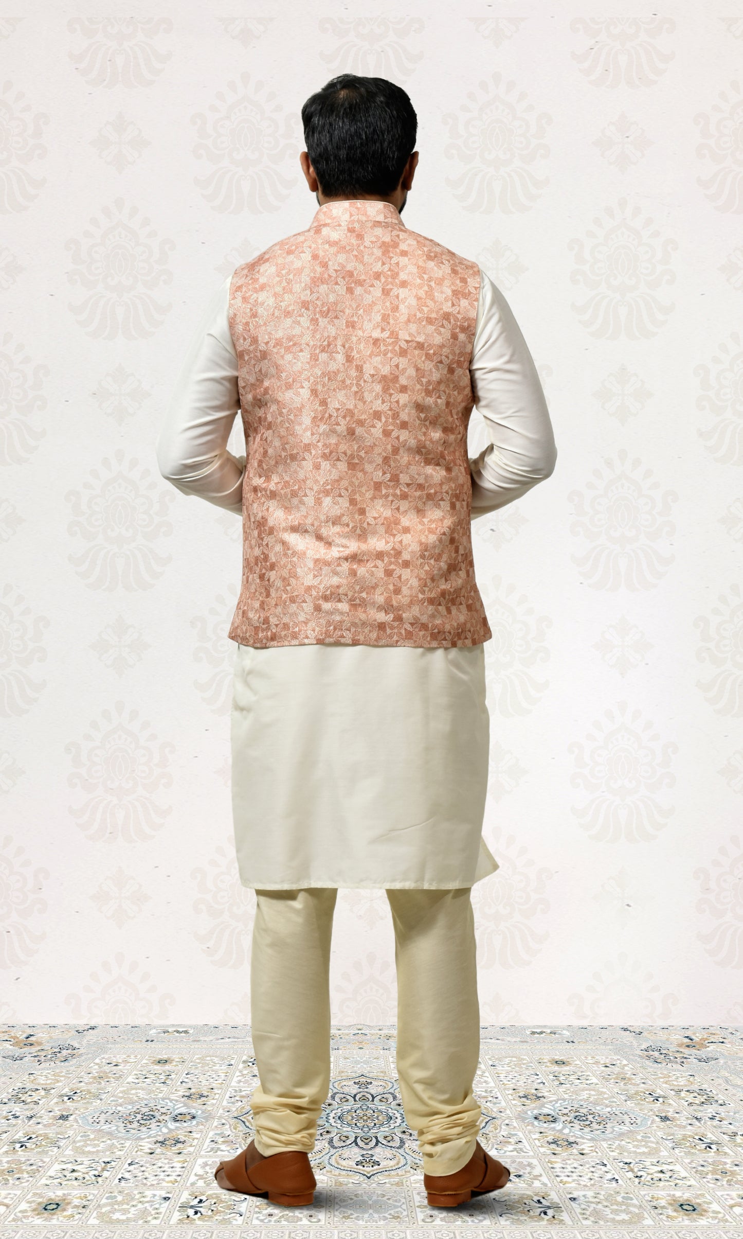 Dusky Petal Jacket with Heritage Floral Detailing