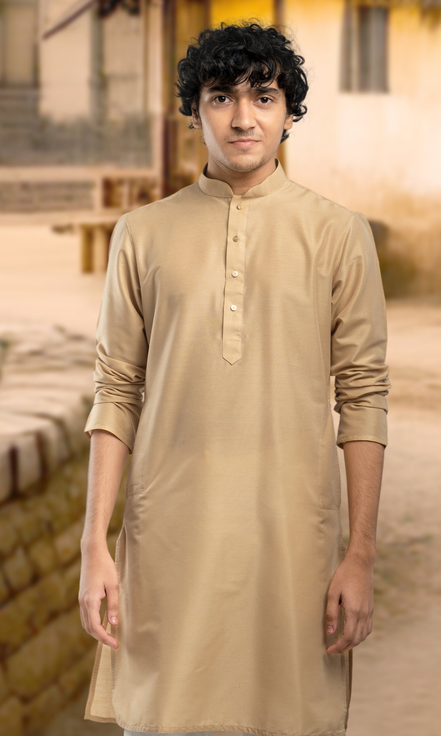 BISCUIT BEIGE SOLID KURTA