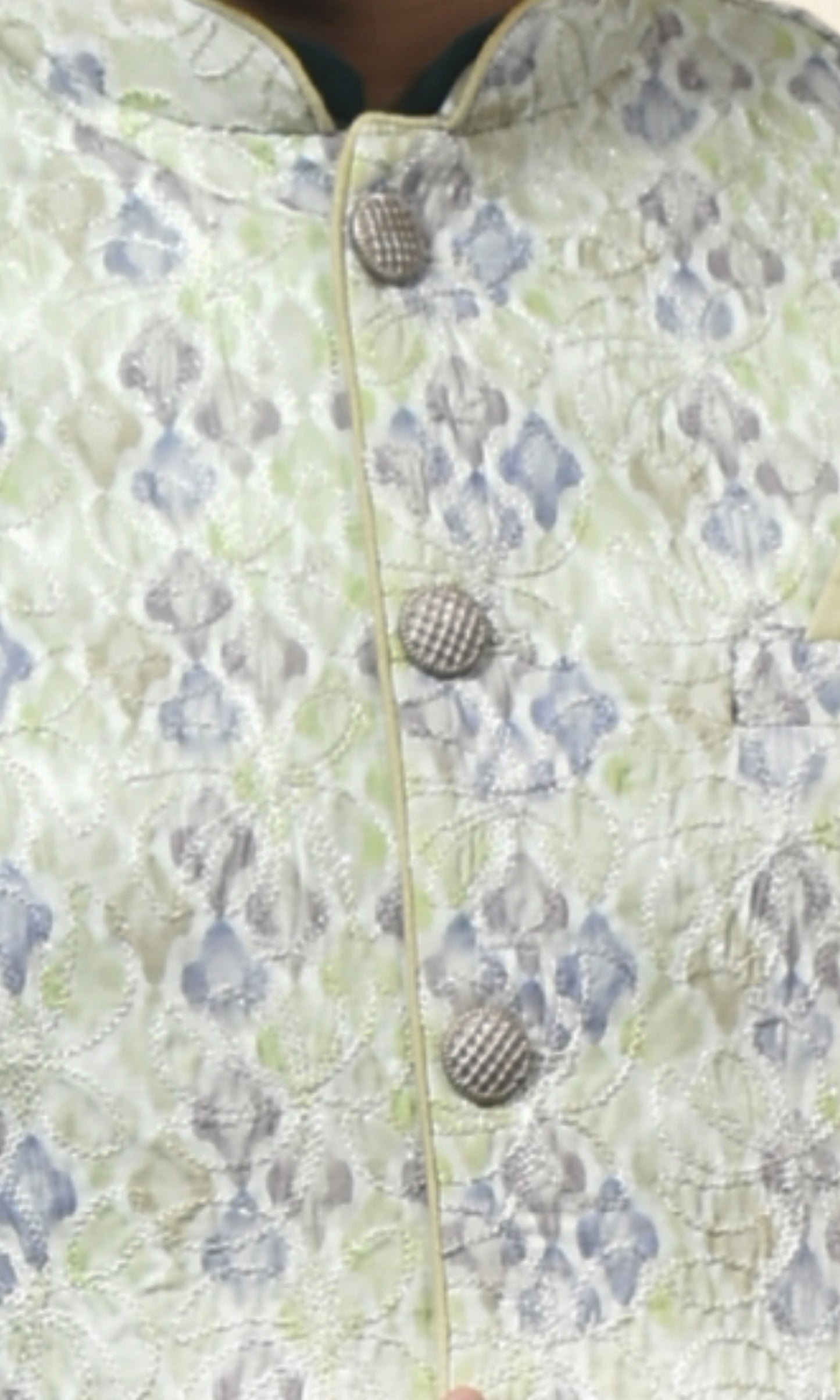 Moonlit Meadow Jacket with Aquatic & Lime Embroidery