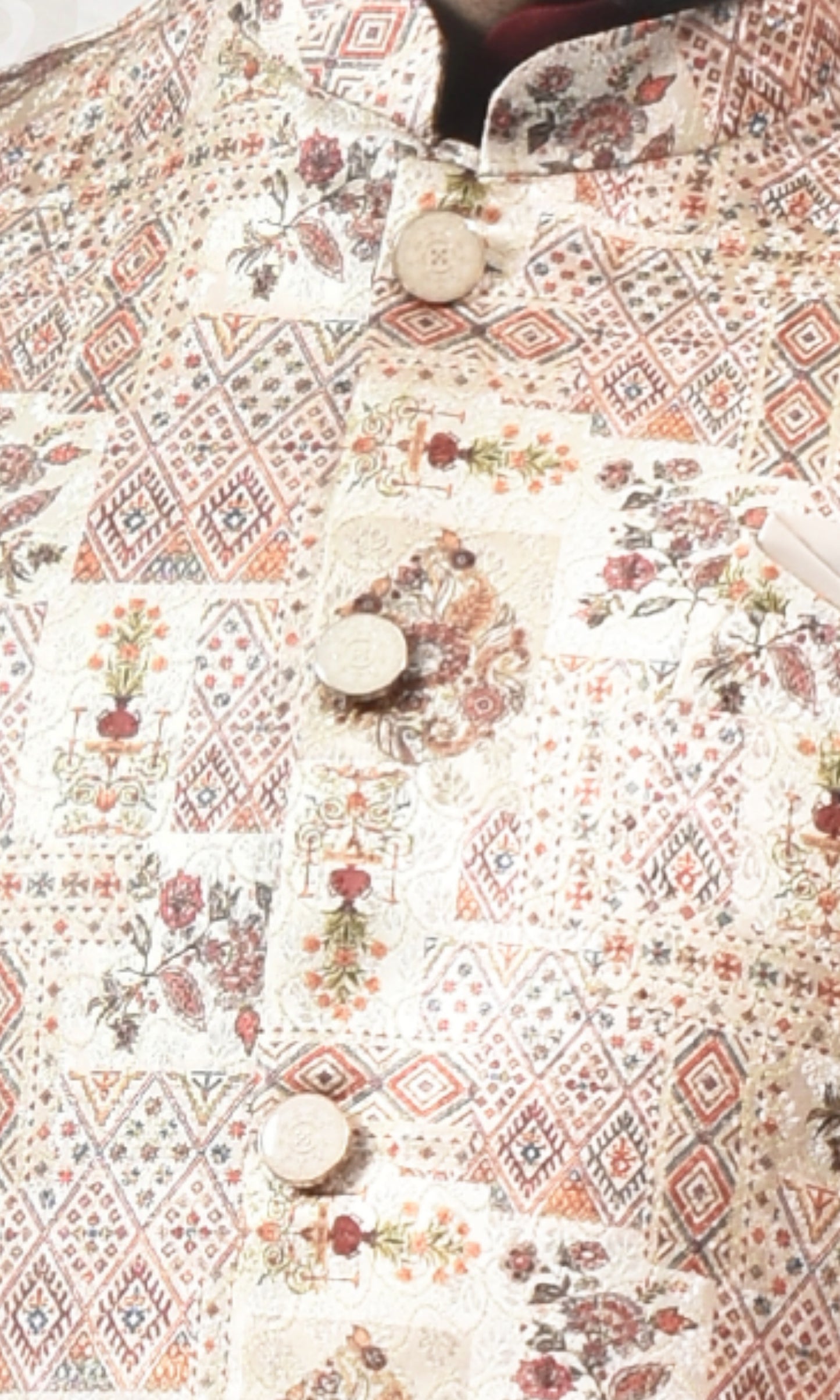 Saffron Royalty Jacket with Heritage Blockwork
