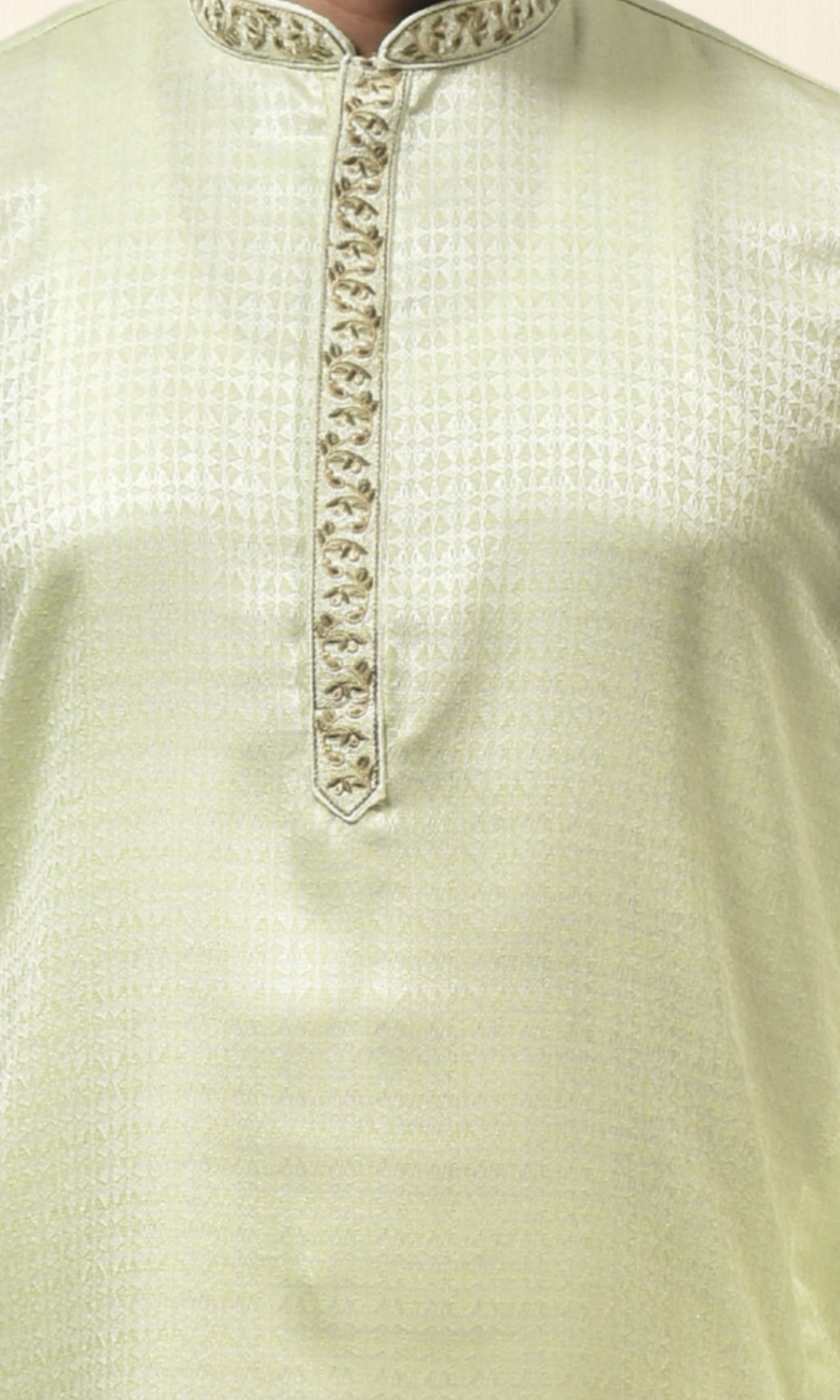Pastle Pista Green Radiance Kurta with Floral Embroidery