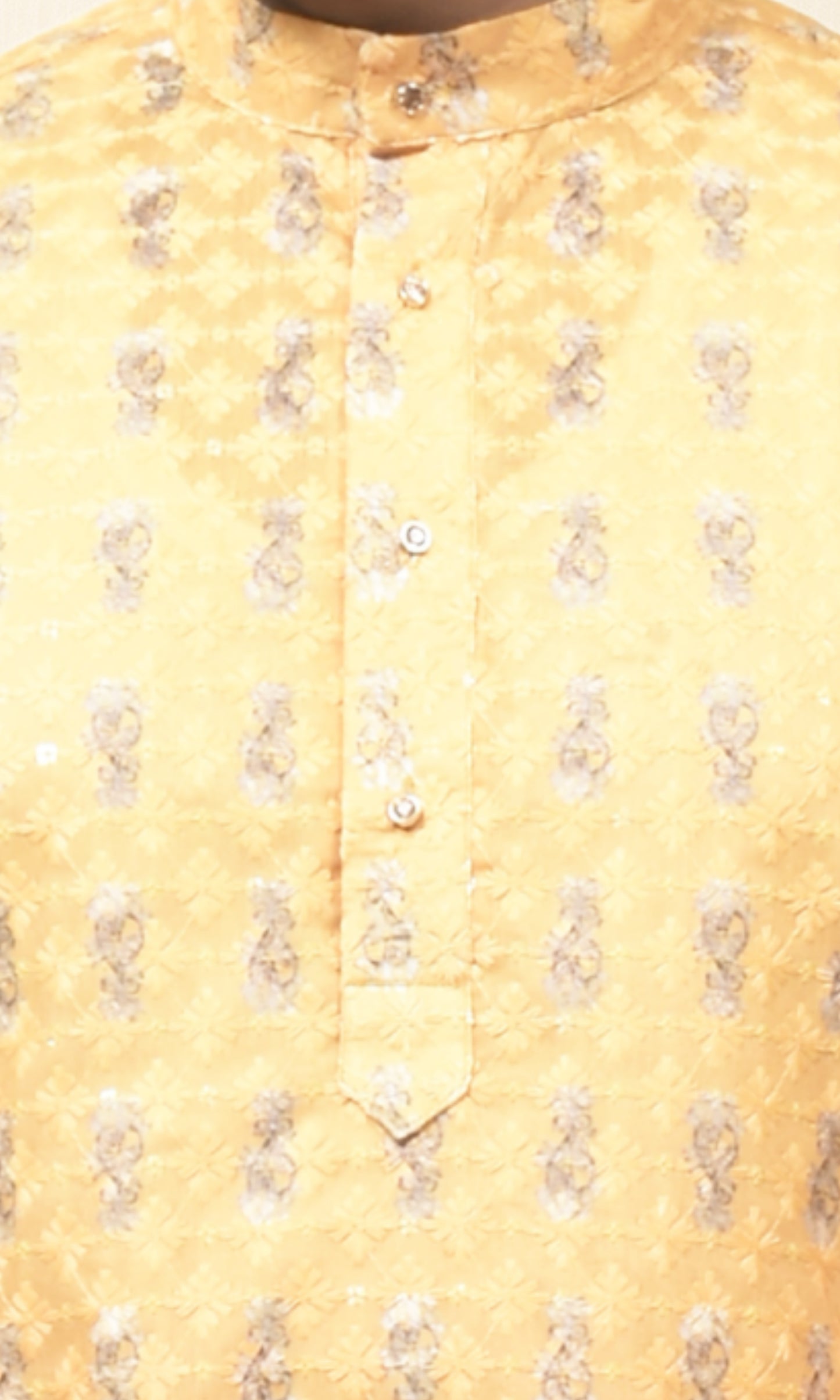 Amber to Saffron Ombre Kurta with Regal Threadwork And Butta Embellishments