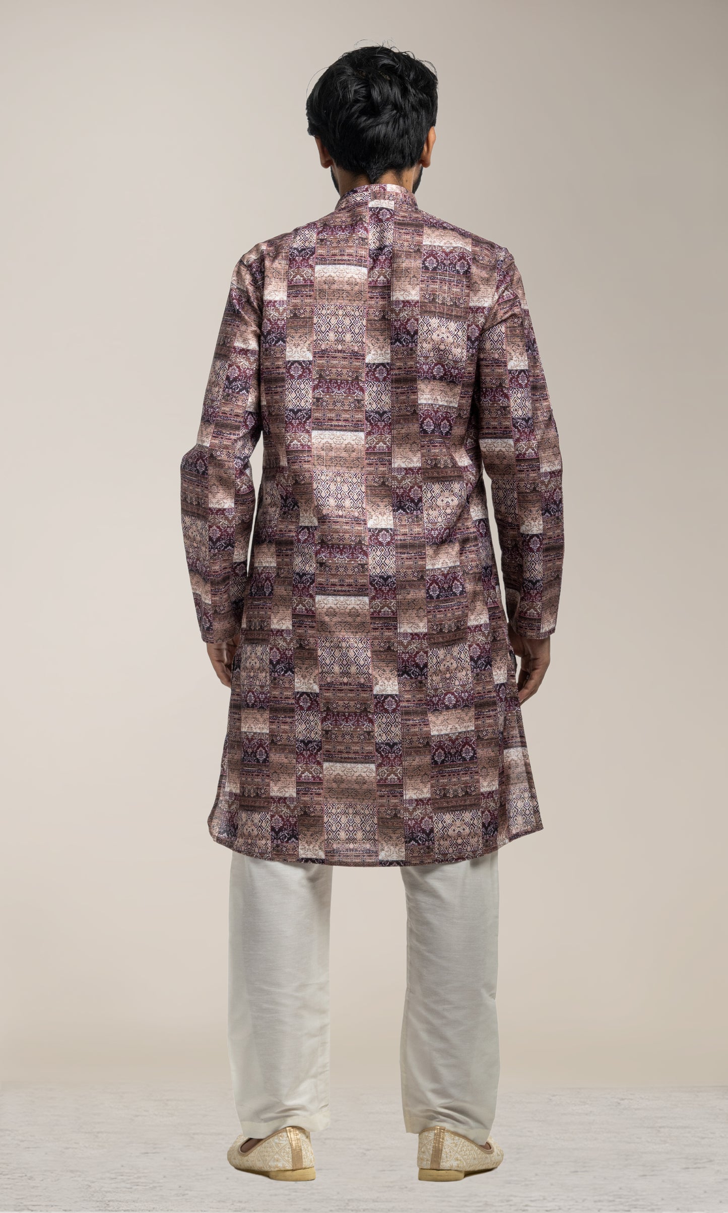 WINE ABSTRACT PRINTED KURTA