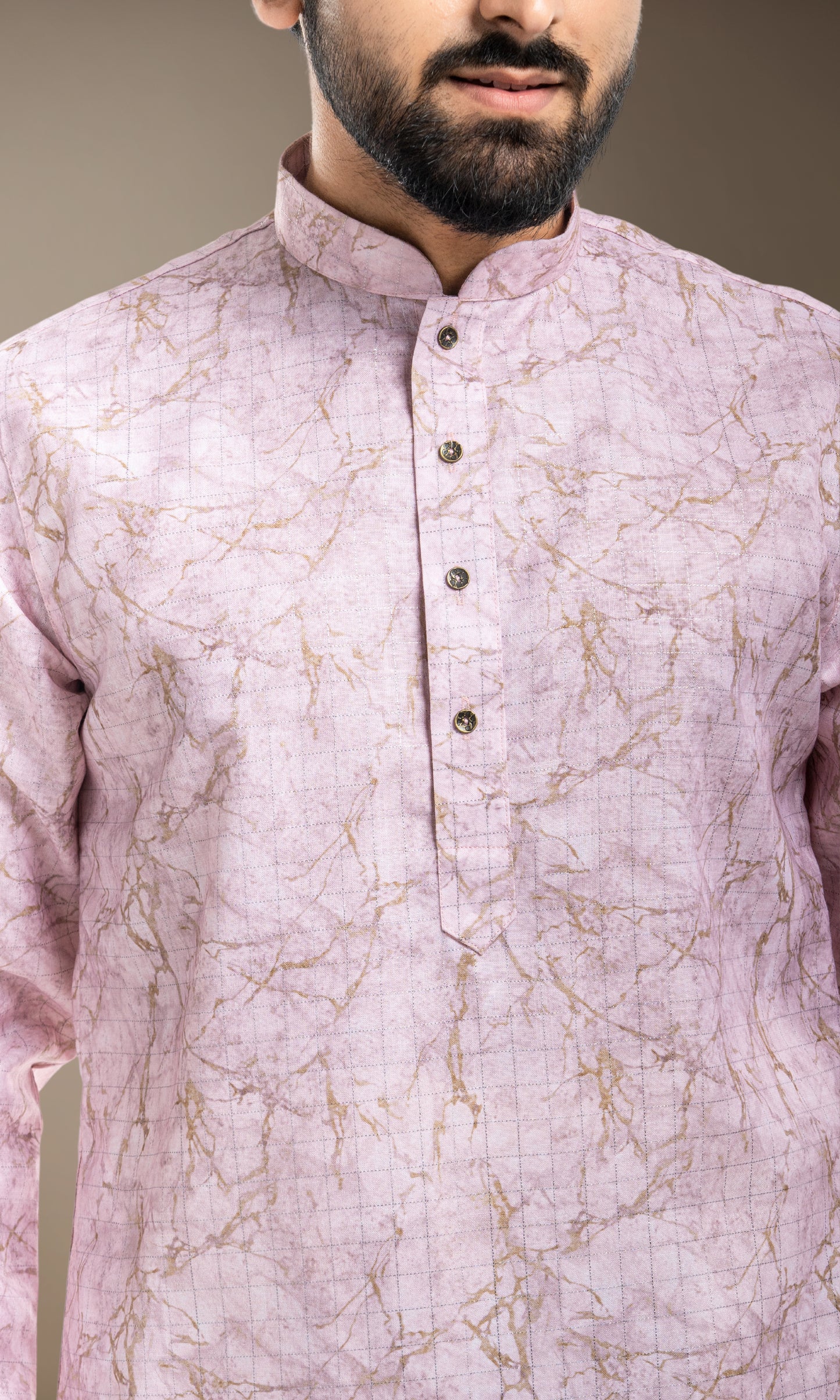 PINK JAAL TEXTURED KURTA