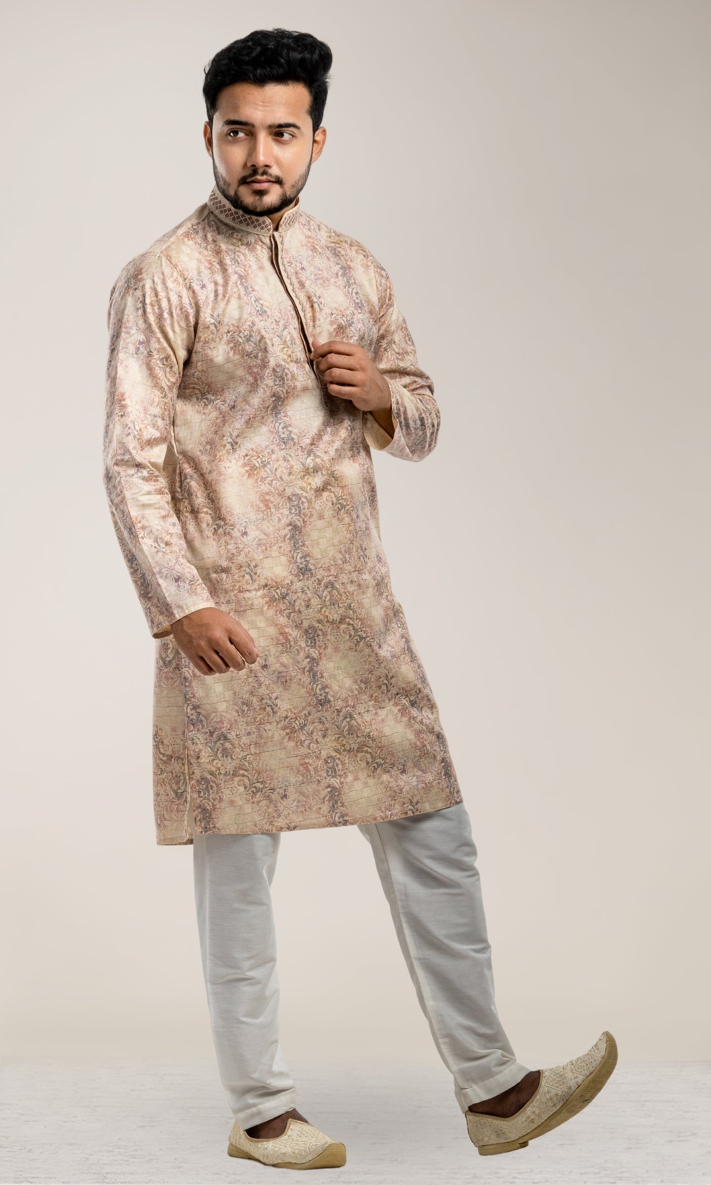 PINK PAISLEY PRINTED KURTA