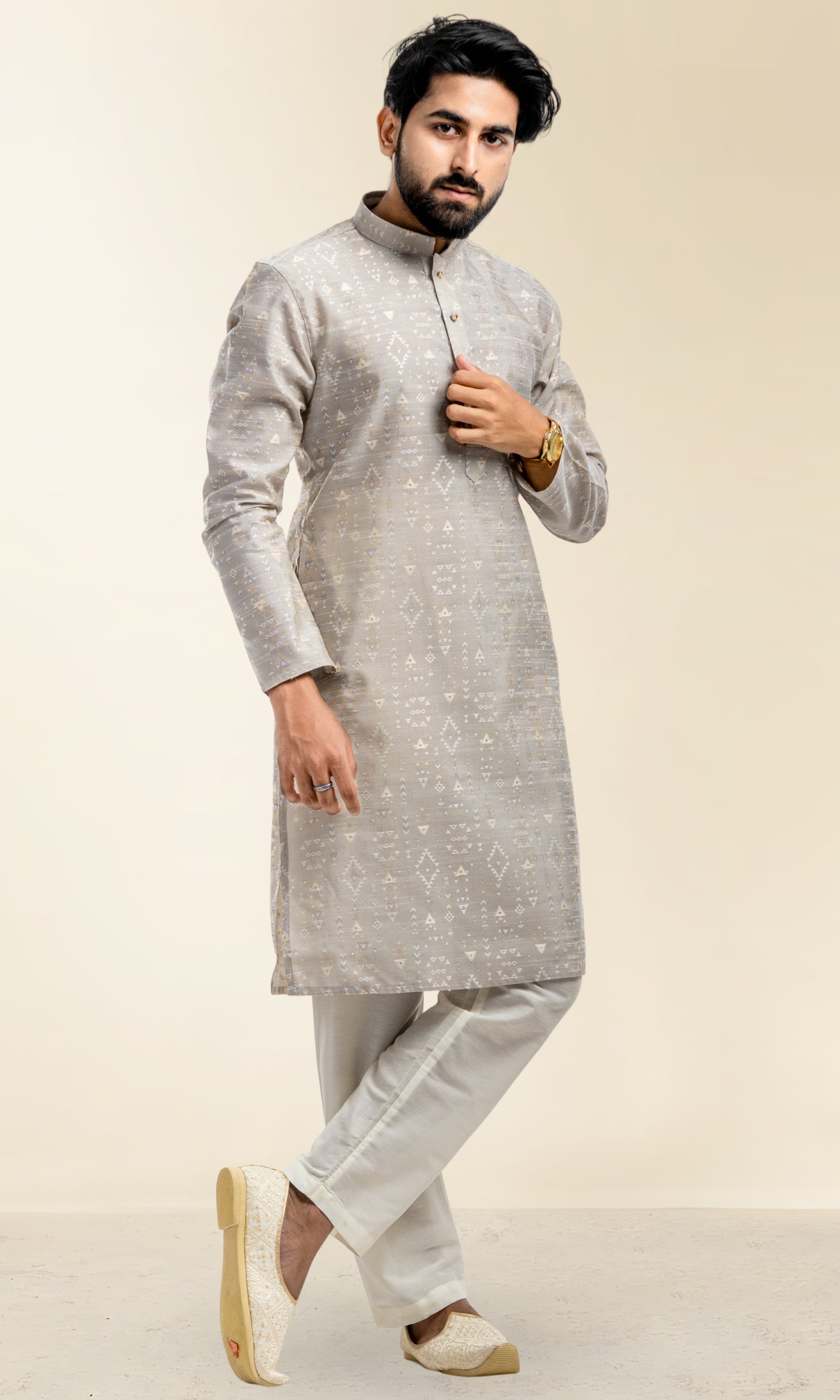 GREY WARLI ART INSPIRED KURTA