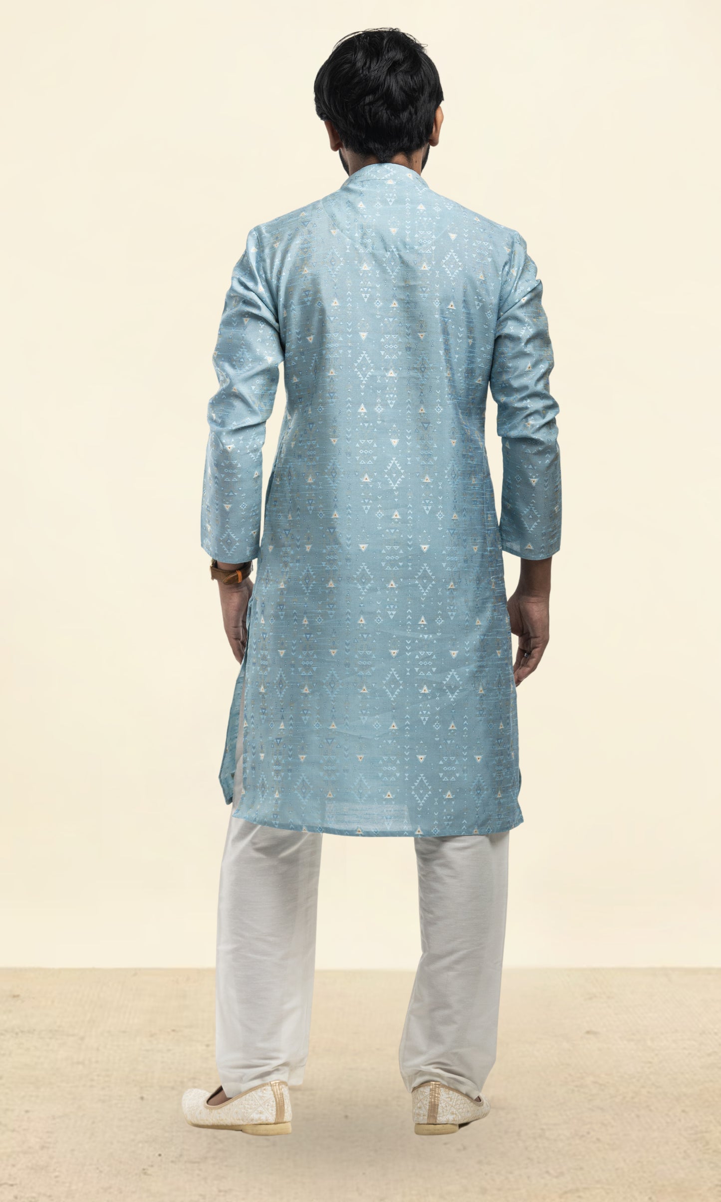 ICE BLUE WARLI ART INSPIRED KURTA