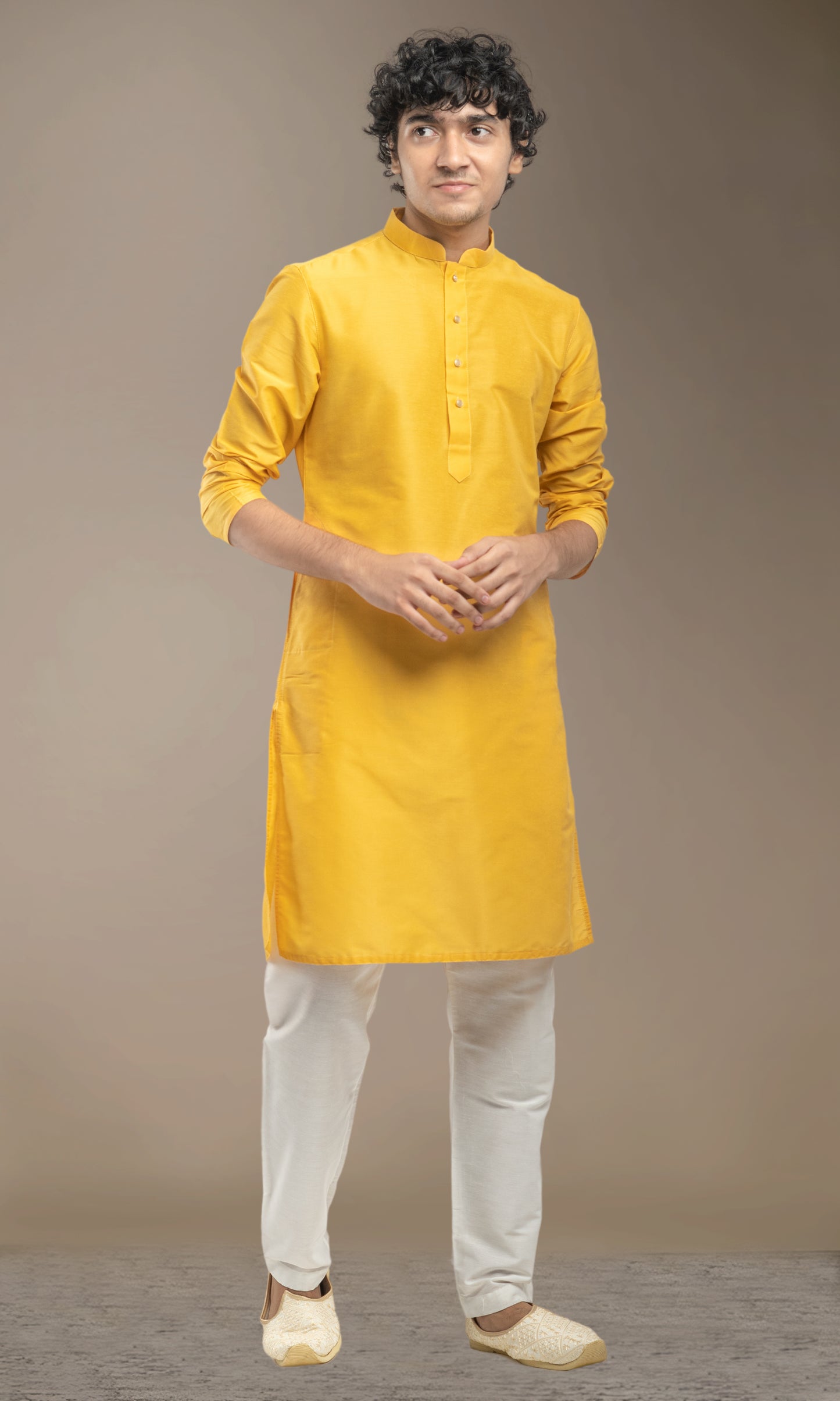 HALDI YELLOW SOLID KURTA