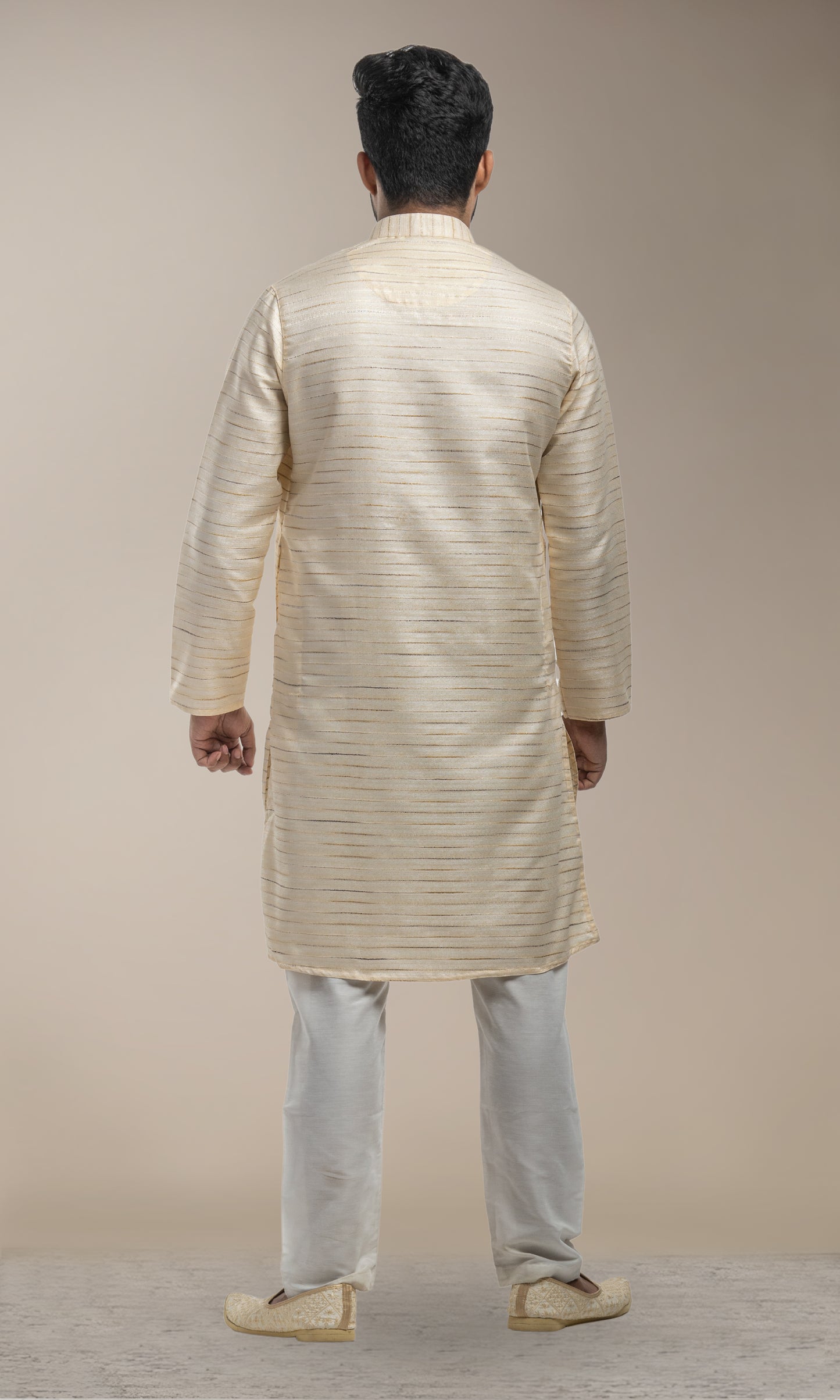 BISCUIT SHADE NETA JI STYLE KHADI INSPIRED KURTA