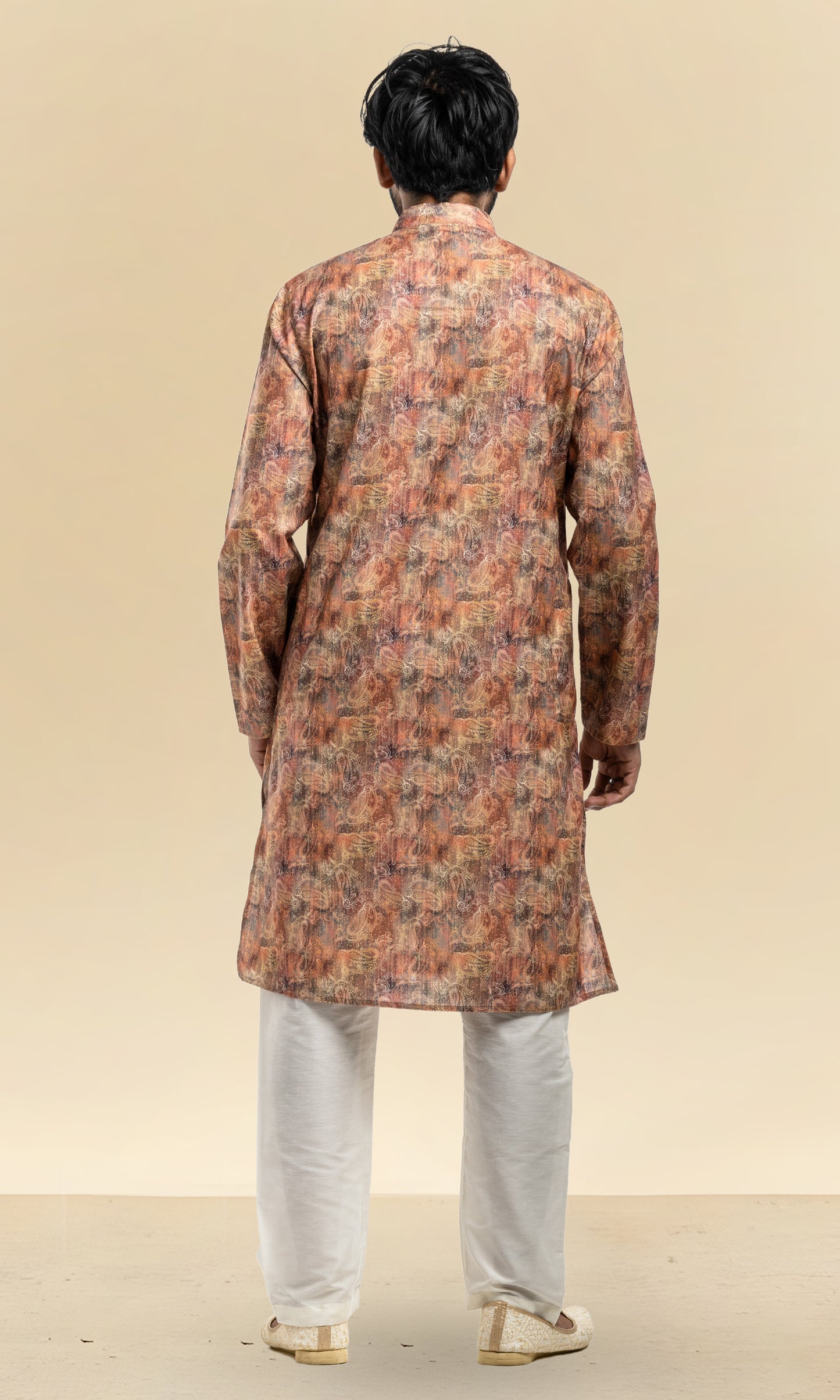 RUST MULTI SHADED KAIRI PRINT KURTA