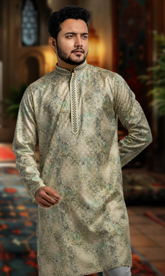 PISTA PAISLEY PRINTED KURTA