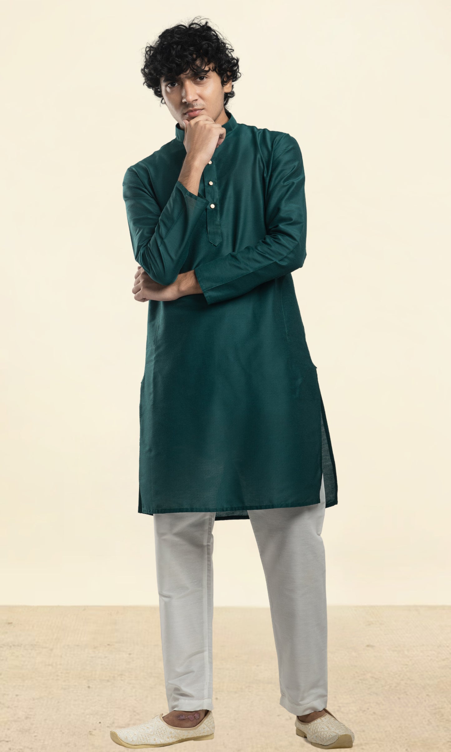 RAMA GREEN SOLID KURTA