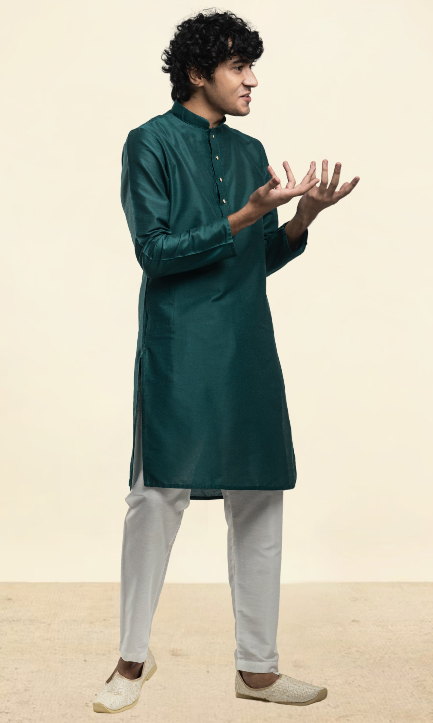 RAMA GREEN SOLID KURTA