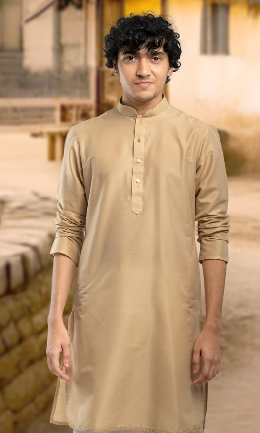 BISCUIT BEIGE  SOLID KURTA